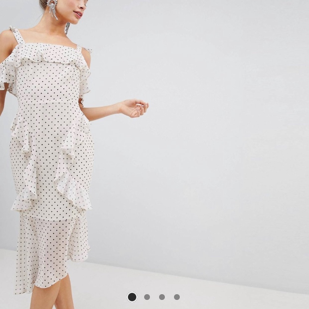 Off the Shoulder Midi Dress ASOS